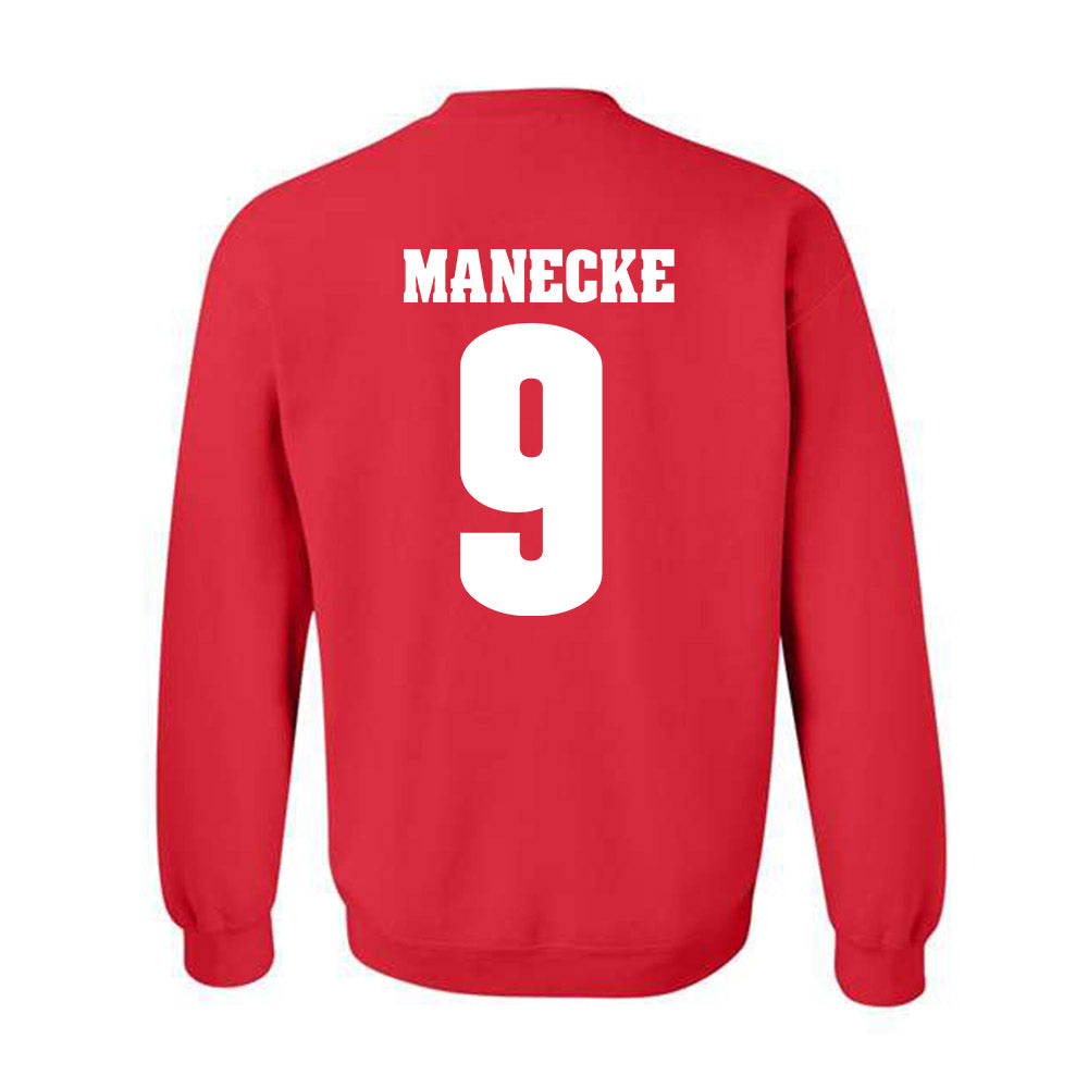 Wisconsin - NCAA Women's Volleyball : Jane Manecke - Sports Shersey Crewneck Sweatshirt-1