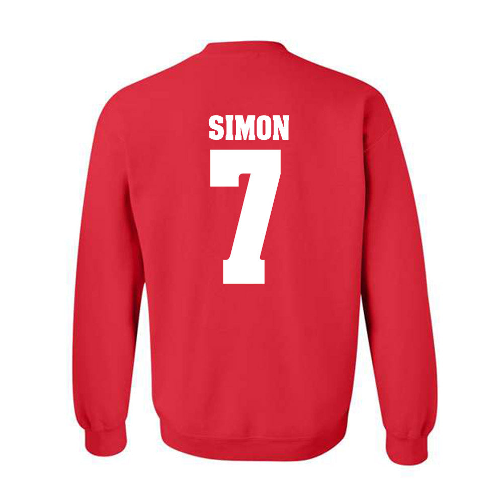 Wisconsin - NCAA Women's Volleyball : Kristen Simon - Sports Shersey Crewneck Sweatshirt-1