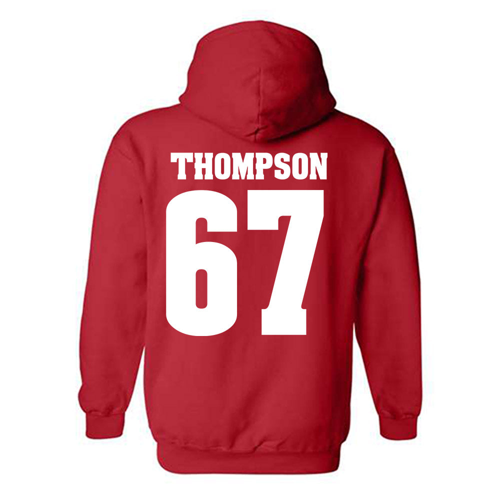 Wisconsin - NCAA Women's Volleyball : Halle Thompson - Sports Shersey Hooded Sweatshirt-1