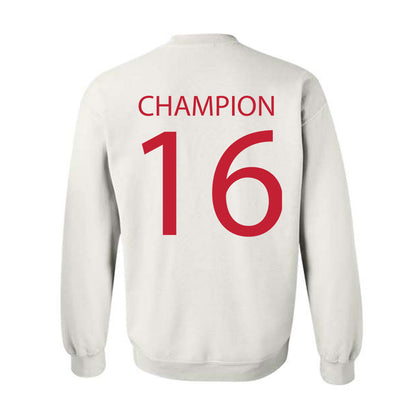 Wisconsin - NCAA Women's Volleyball : Decelise Champion - Sports Shersey Crewneck Sweatshirt-1