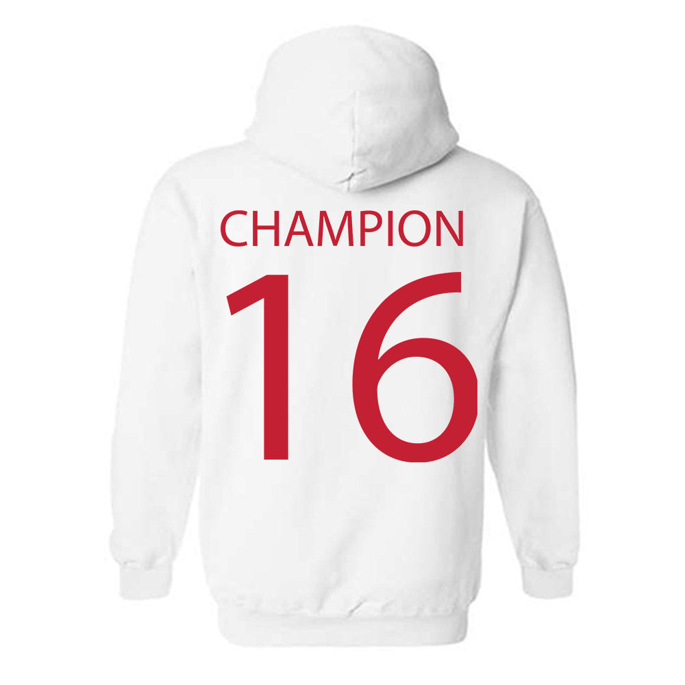 Wisconsin - NCAA Women's Volleyball : Decelise Champion - Sports Shersey Hooded Sweatshirt-1