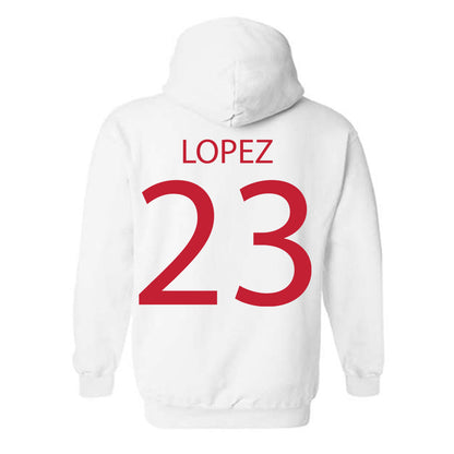 Wisconsin - NCAA Women's Volleyball : Grace Lopez - Sports Shersey Hooded Sweatshirt-1