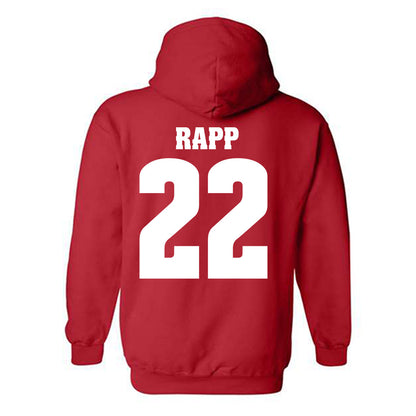 Wisconsin - NCAA Men's Basketball : Austin Rapp - Sports Shersey Hooded Sweatshirt-1