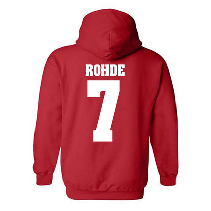 Wisconsin - NCAA Men's Basketball : Andrew Rohde - Sports Shersey Hooded Sweatshirt-1
