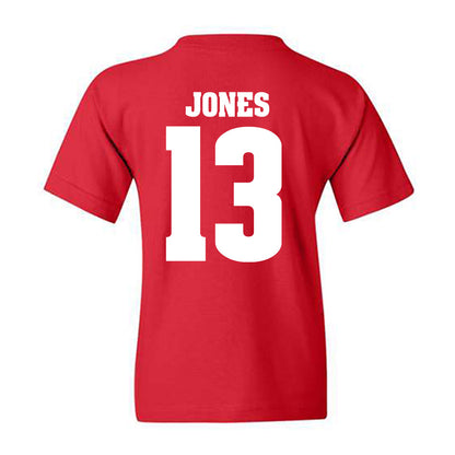 Wisconsin - NCAA Men's Basketball : Hayden Jones - Sports Shersey Youth T-Shirt-1