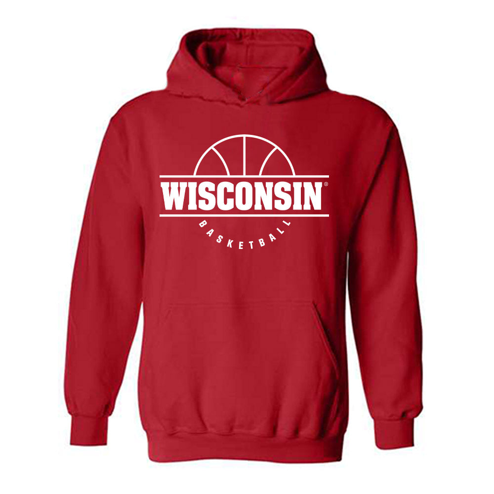 Wisconsin - NCAA Men's Basketball : Jack Janicki - Sports Shersey Hooded Sweatshirt-0