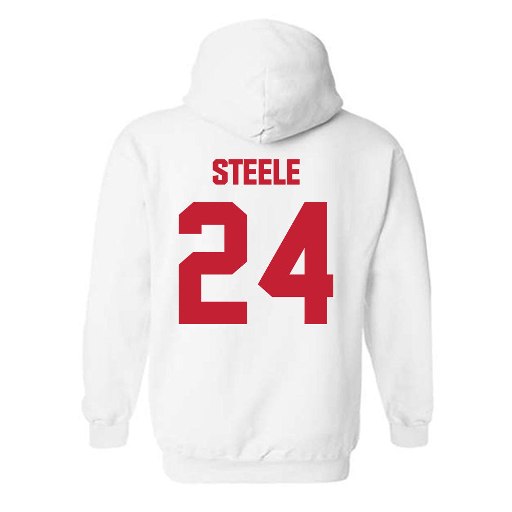 Wisconsin - NCAA Women's Basketball : Laci Steele - Sports Shersey Hooded Sweatshirt-1