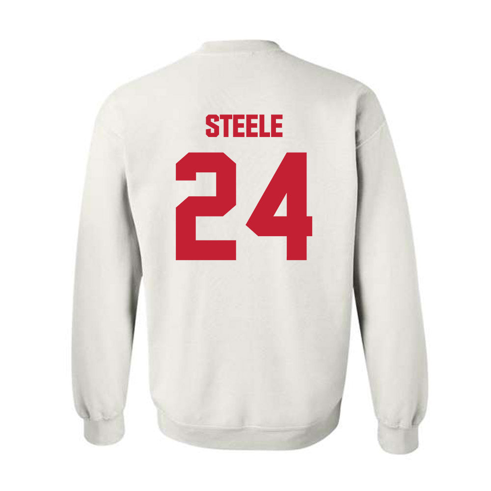 Wisconsin - NCAA Women's Basketball : Laci Steele - Sports Shersey Crewneck Sweatshirt-1