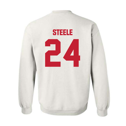 Wisconsin - NCAA Women's Basketball : Laci Steele - Sports Shersey Crewneck Sweatshirt-1