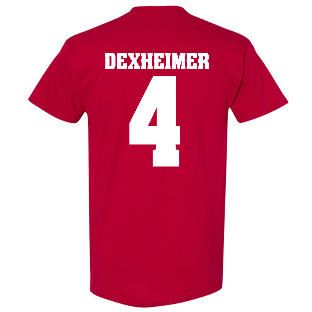 Wisconsin - NCAA Men's Ice Hockey : Ben Dexheimer - Sports Shersey T-Shirt-1