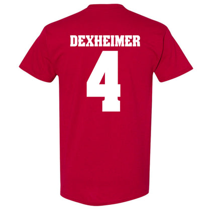Wisconsin - NCAA Men's Ice Hockey : Ben Dexheimer - Sports Shersey T-Shirt-1