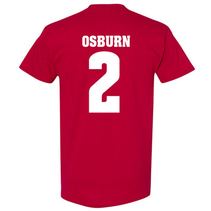 Wisconsin - NCAA Men's Ice Hockey : Luke Osburn - Sports Shersey T-Shirt-1