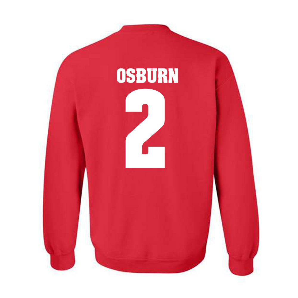 Wisconsin - NCAA Men's Ice Hockey : Luke Osburn - Sports Shersey Crewneck Sweatshirt-1