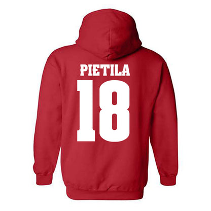 Wisconsin - NCAA Men's Ice Hockey : Adam Pietila - Sports Shersey Hooded Sweatshirt-1