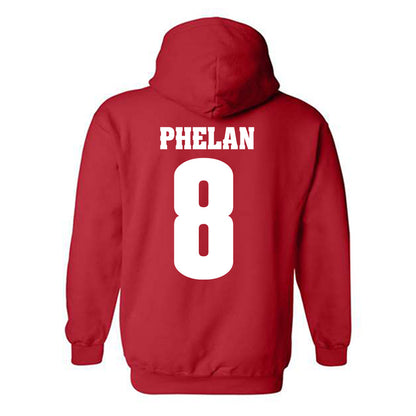 Wisconsin - NCAA Men's Ice Hockey : Jack Phelan - Sports Shersey Hooded Sweatshirt-1