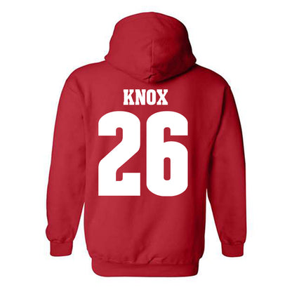Wisconsin - NCAA Men's Ice Hockey : Weston Knox - Sports Shersey Hooded Sweatshirt-1