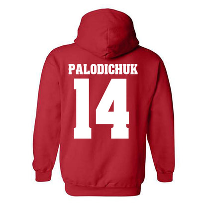 Wisconsin - NCAA Men's Ice Hockey : Joe Palodichuk - Sports Shersey Hooded Sweatshirt-1