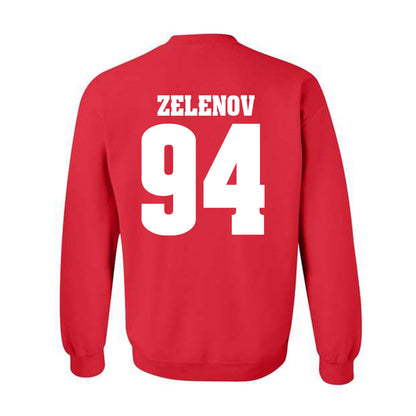 Wisconsin - NCAA Men's Ice Hockey : Vasily Zelenov - Sports Shersey Crewneck Sweatshirt-1