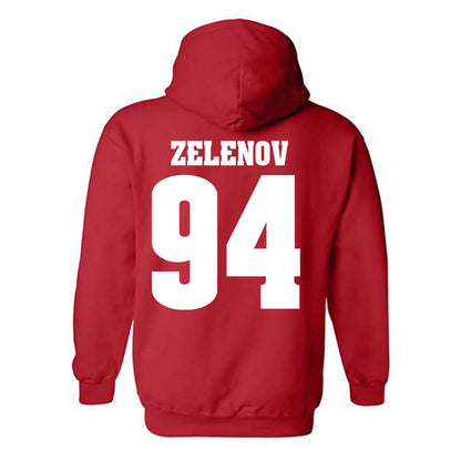 Wisconsin - NCAA Men's Ice Hockey : Vasily Zelenov - Sports Shersey Hooded Sweatshirt-1