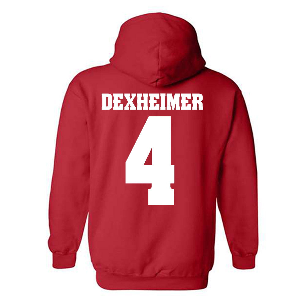 Wisconsin - NCAA Men's Ice Hockey : Ben Dexheimer - Sports Shersey Hooded Sweatshirt-1