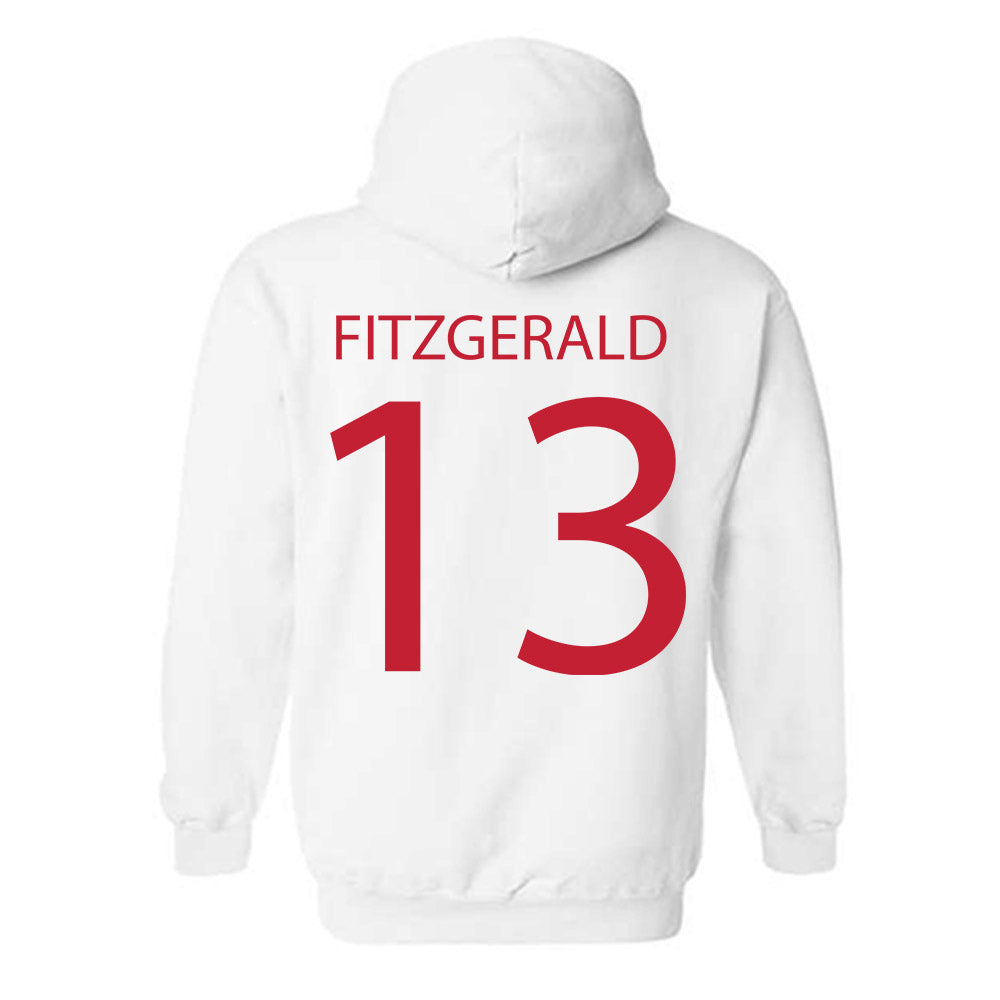 Wisconsin - NCAA Men's Ice Hockey : Christian Fitzgerald - Sports Shersey Hooded Sweatshirt-1