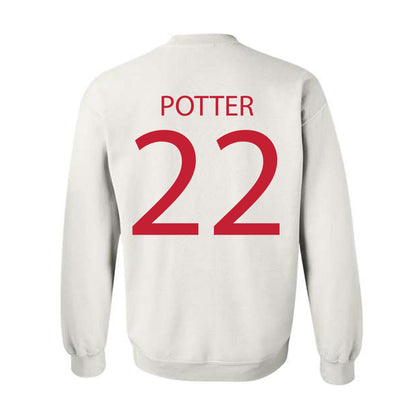 Wisconsin - NCAA Women's Ice Hockey : Laney Potter - Sports Shersey Crewneck Sweatshirt-1