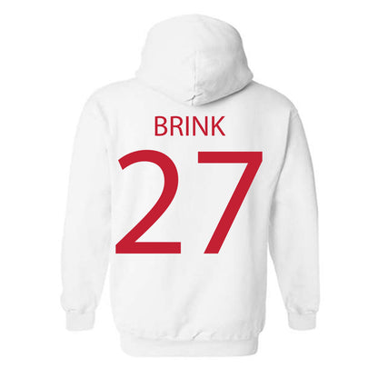 Wisconsin - NCAA Men's Ice Hockey : Finn Brink - Sports Shersey Hooded Sweatshirt-1