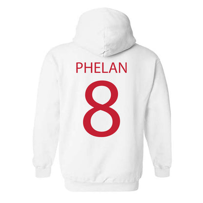 Wisconsin - NCAA Men's Ice Hockey : Jack Phelan - Sports Shersey Hooded Sweatshirt-1
