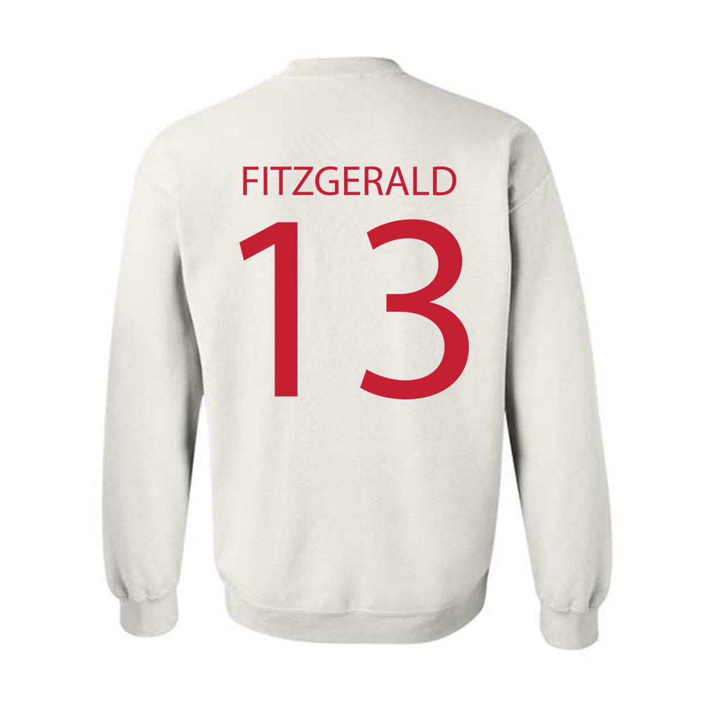 Wisconsin - NCAA Men's Ice Hockey : Christian Fitzgerald - Sports Shersey Crewneck Sweatshirt-1