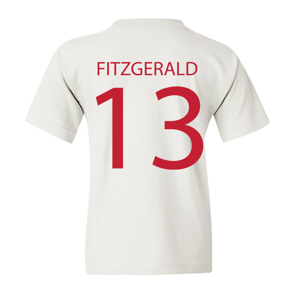 Wisconsin - NCAA Men's Ice Hockey : Christian Fitzgerald - Sports Shersey Youth T-Shirt-1