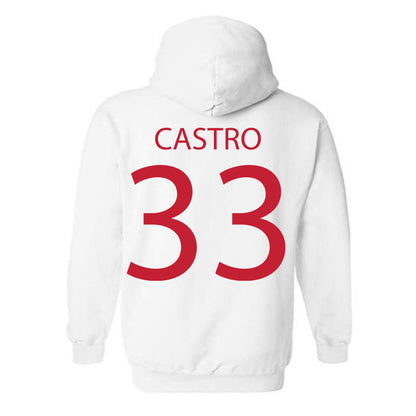 Wisconsin - NCAA Men's Ice Hockey : Anton castro - Sports Shersey Hooded Sweatshirt-1