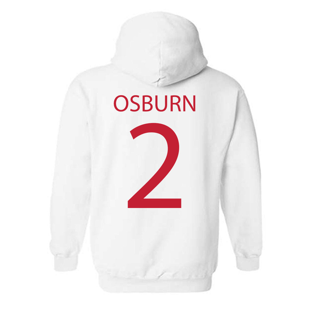 Wisconsin - NCAA Men's Ice Hockey : Luke Osburn - Sports Shersey Hooded Sweatshirt-1