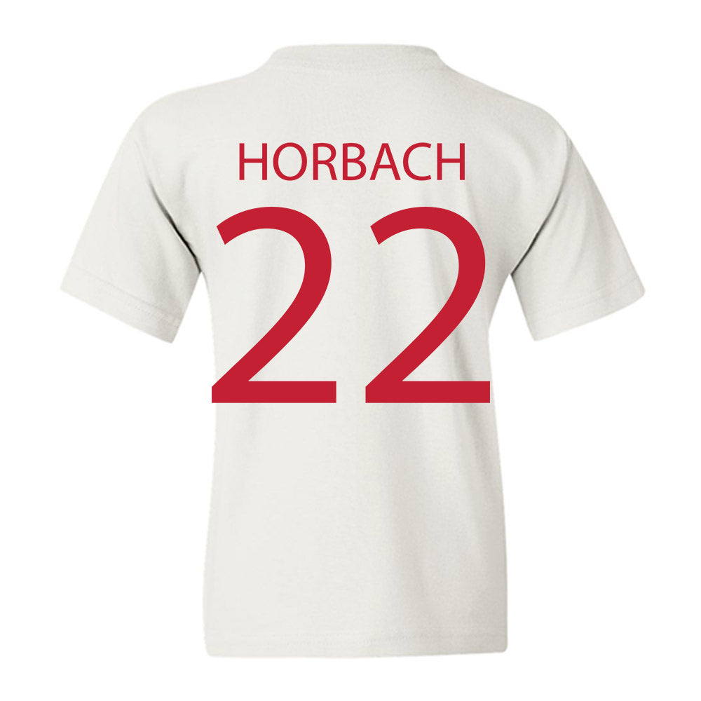 Wisconsin - NCAA Men's Ice Hockey : Jack Horbach - Sports Shersey Youth T-Shirt-1