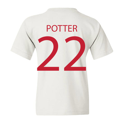 Wisconsin - NCAA Women's Ice Hockey : Laney Potter - Sports Shersey Youth T-Shirt-1