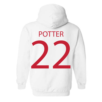 Wisconsin - NCAA Women's Ice Hockey : Laney Potter - Sports Shersey Hooded Sweatshirt-1