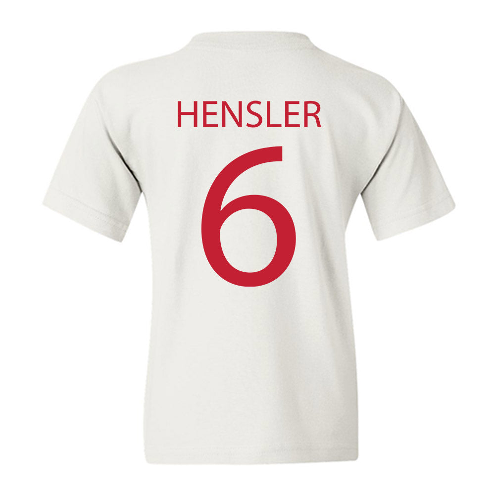 Wisconsin - NCAA Men's Ice Hockey : Logan Hensler - Sports Shersey Youth T-Shirt-1
