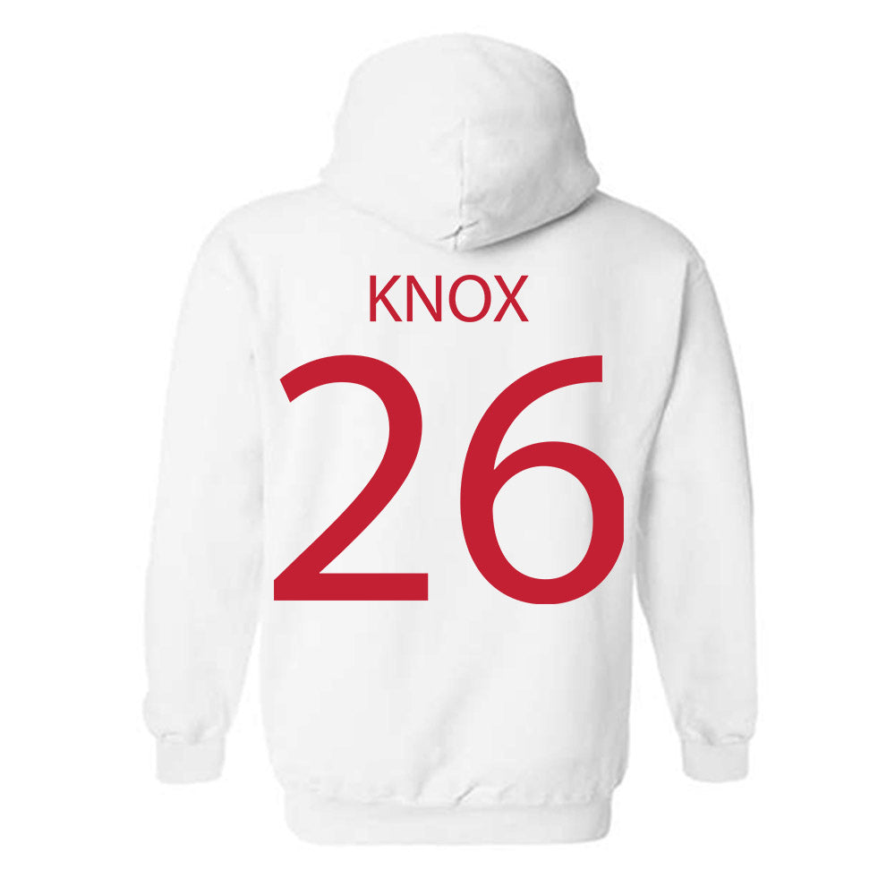 Wisconsin - NCAA Men's Ice Hockey : Weston Knox - Sports Shersey Hooded Sweatshirt-1