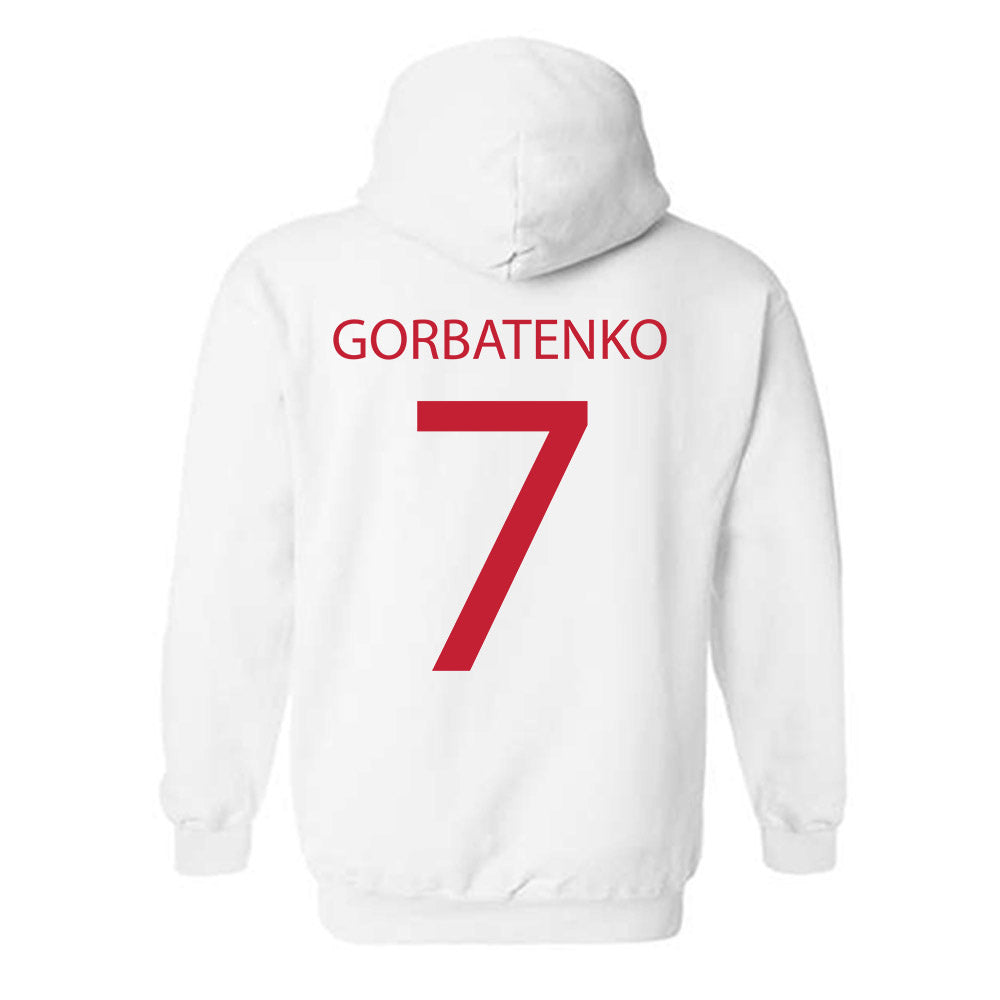 Wisconsin - NCAA Women's Ice Hockey : Kelly Gorbatenko - Sports Shersey Hooded Sweatshirt-1