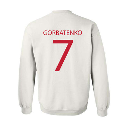 Wisconsin - NCAA Women's Ice Hockey : Kelly Gorbatenko - Sports Shersey Crewneck Sweatshirt-1