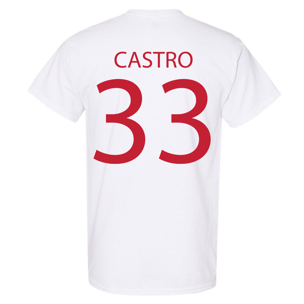 Wisconsin - NCAA Men's Ice Hockey : Anton castro - Sports Shersey T-Shirt-1