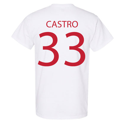 Wisconsin - NCAA Men's Ice Hockey : Anton castro - Sports Shersey T-Shirt-1