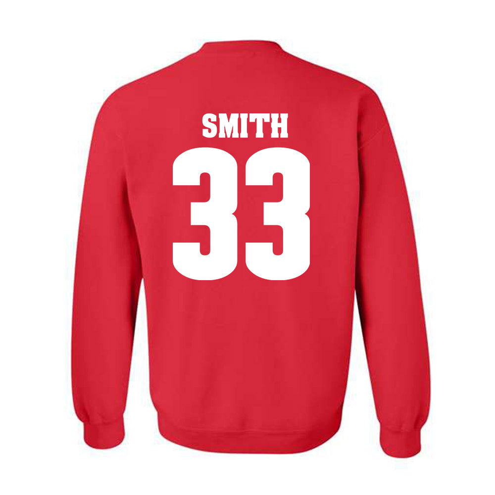 Wisconsin - NCAA Men's Soccer : Charlie Smith - Sports Shersey Crewneck Sweatshirt-1