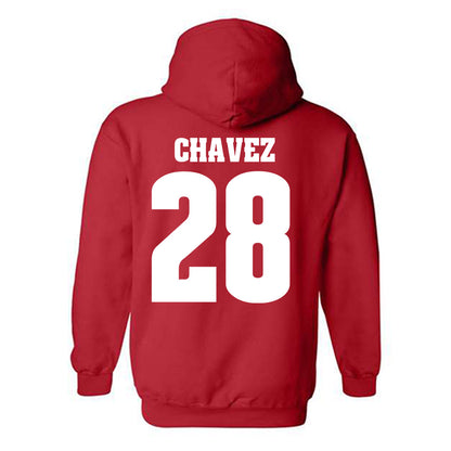 Wisconsin - NCAA Men's Soccer : Andrew Chavez - Sports Shersey Hooded Sweatshirt-1