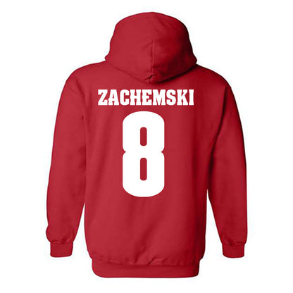 Wisconsin - NCAA Men's Soccer : Matthew Zachemski - Sports Shersey Hooded Sweatshirt-1