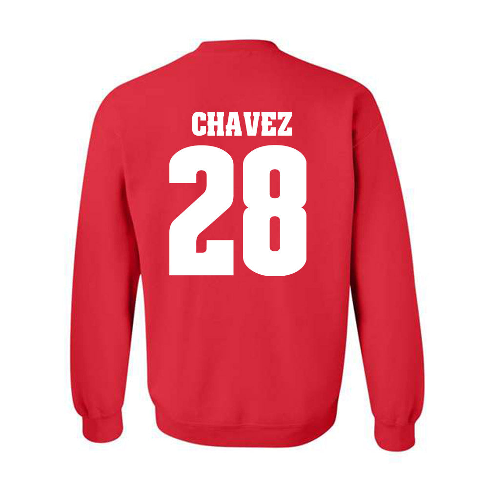 Wisconsin - NCAA Men's Soccer : Andrew Chavez - Sports Shersey Crewneck Sweatshirt-1