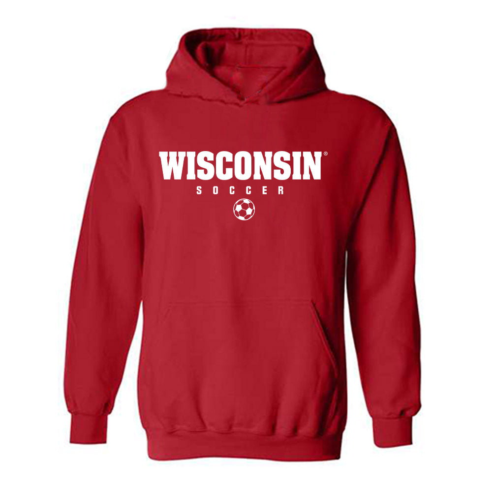 Wisconsin - NCAA Men's Soccer : Ryan Berghauer - Sports Shersey Hooded Sweatshirt-0