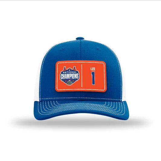 Florida - NCAA Men's Basketball : Xaivian Lee - National Champs Snapback Trucker Hat-0