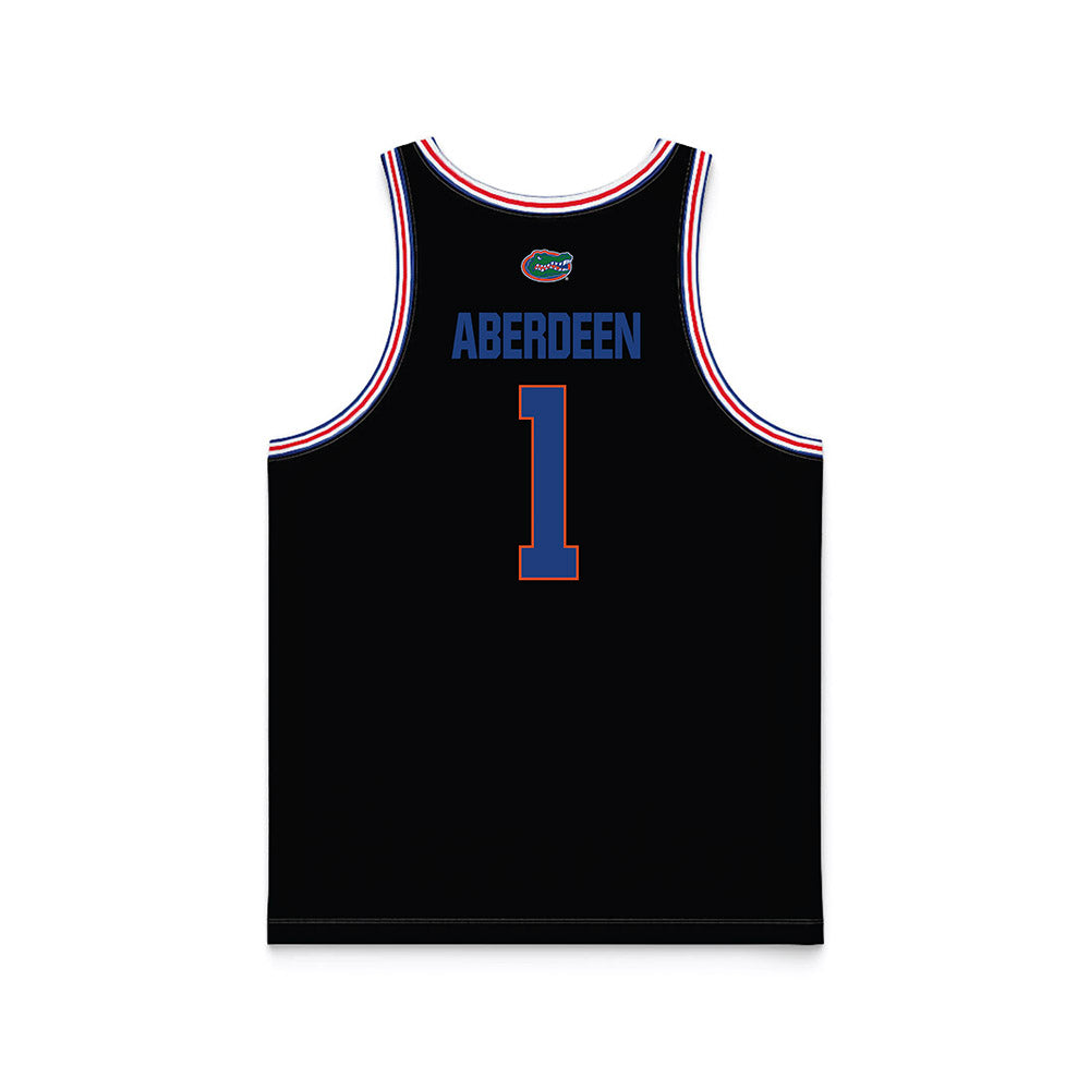 Florida - NCAA Men's Basketball : Denzel Aberdeen - NCAA® March Madness® National Champions Black Basketball Jersey-1