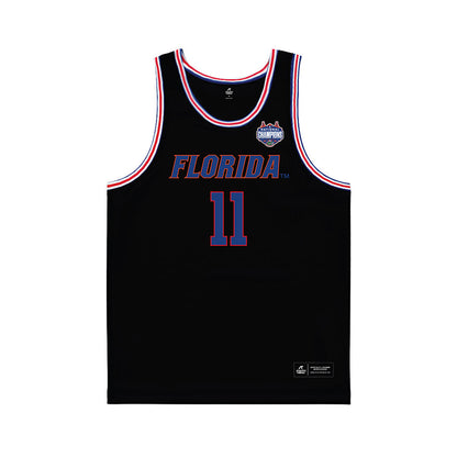 Florida - NCAA Men's Basketball : CJ Ingram - NCAA® March Madness® National Champions Black Basketball Jersey-0