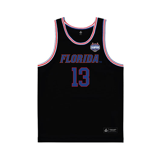 Florida - NCAA Men's Basketball : Jones Lay - NCAA® March Madness® National Champions Black Basketball Jersey-0